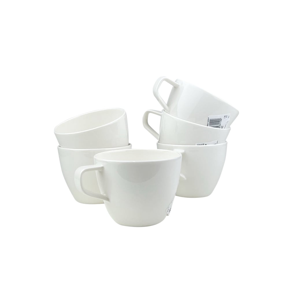 6x Kaffeetassen Artesano Original Weiß Premium-Porzellan