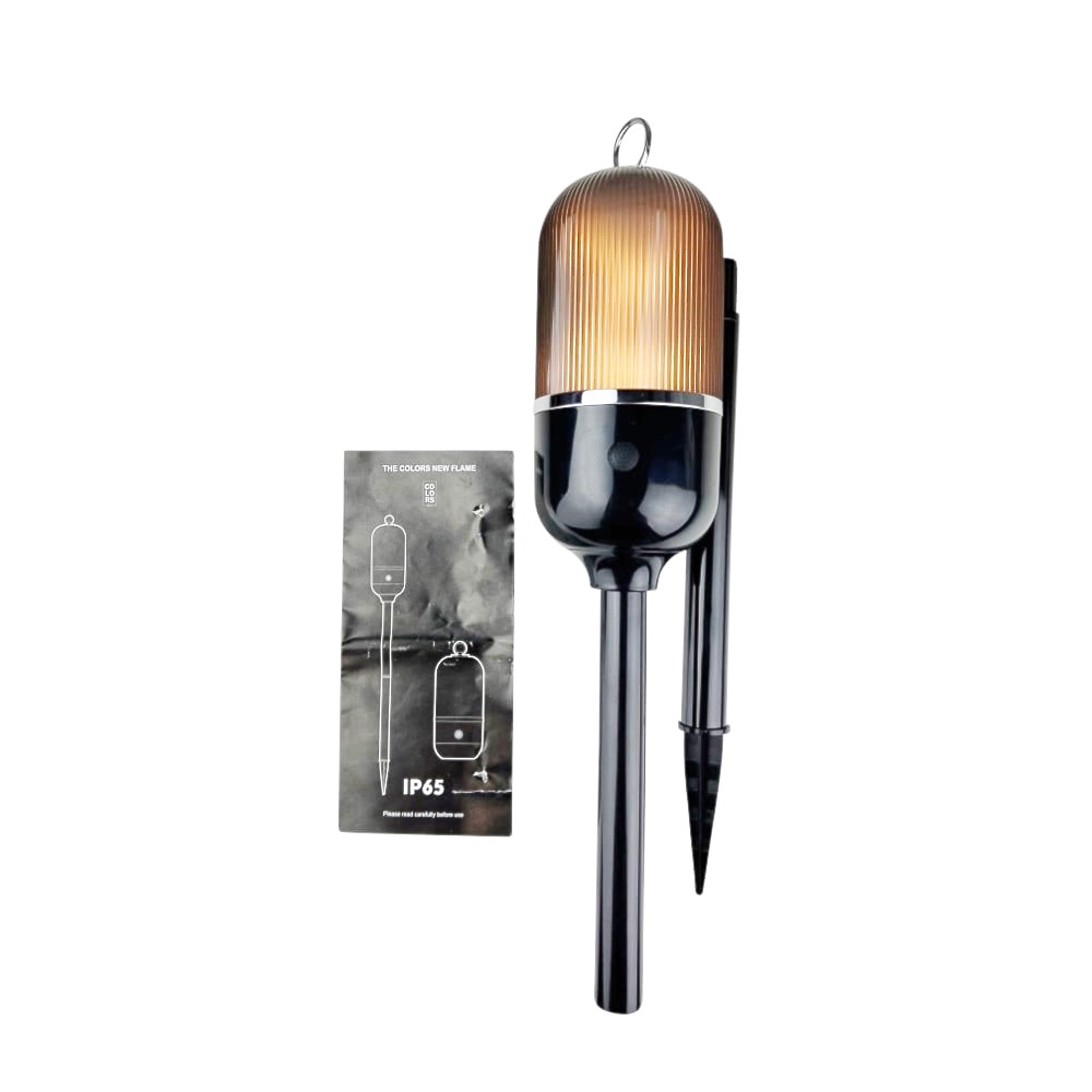 Außenleuchte New Flame Schwarz Aluminium Kunststoff