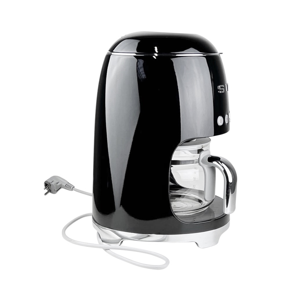 Filter-Kaffeemaschine 50's Retro Style schwarz glänzend