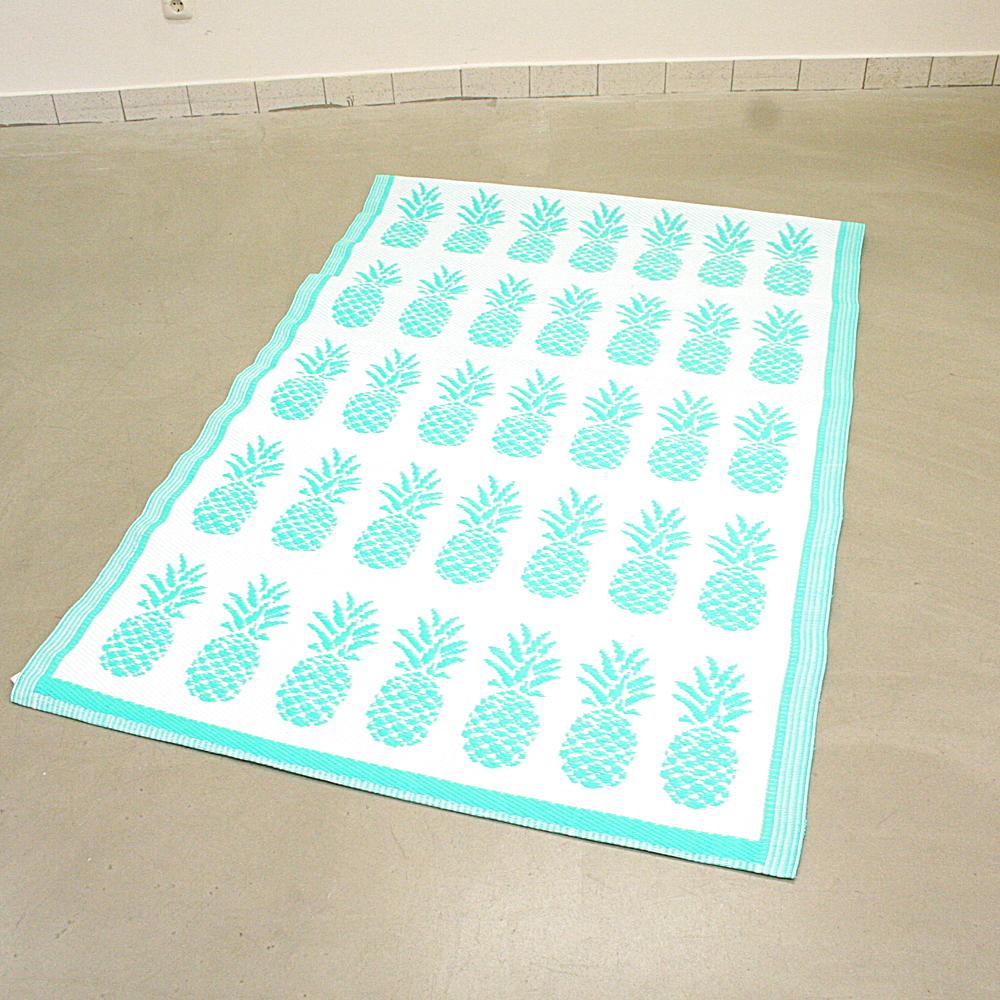 Outdoorteppich Sicily Maße ca. 120 x 180 cm Ananas Motiv