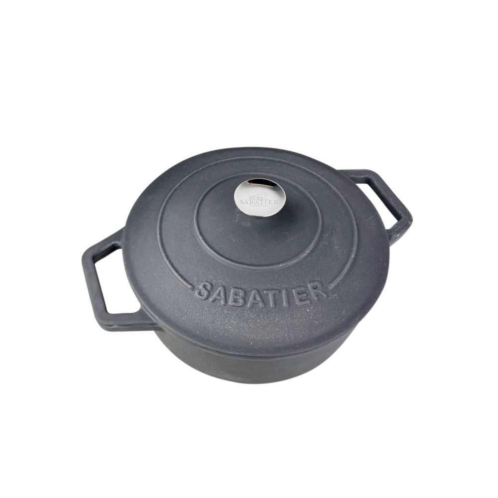 Gusseisen-Bräter Etienne Schwarz 4.5 l Edelstahl 28 cm H 15 cm
