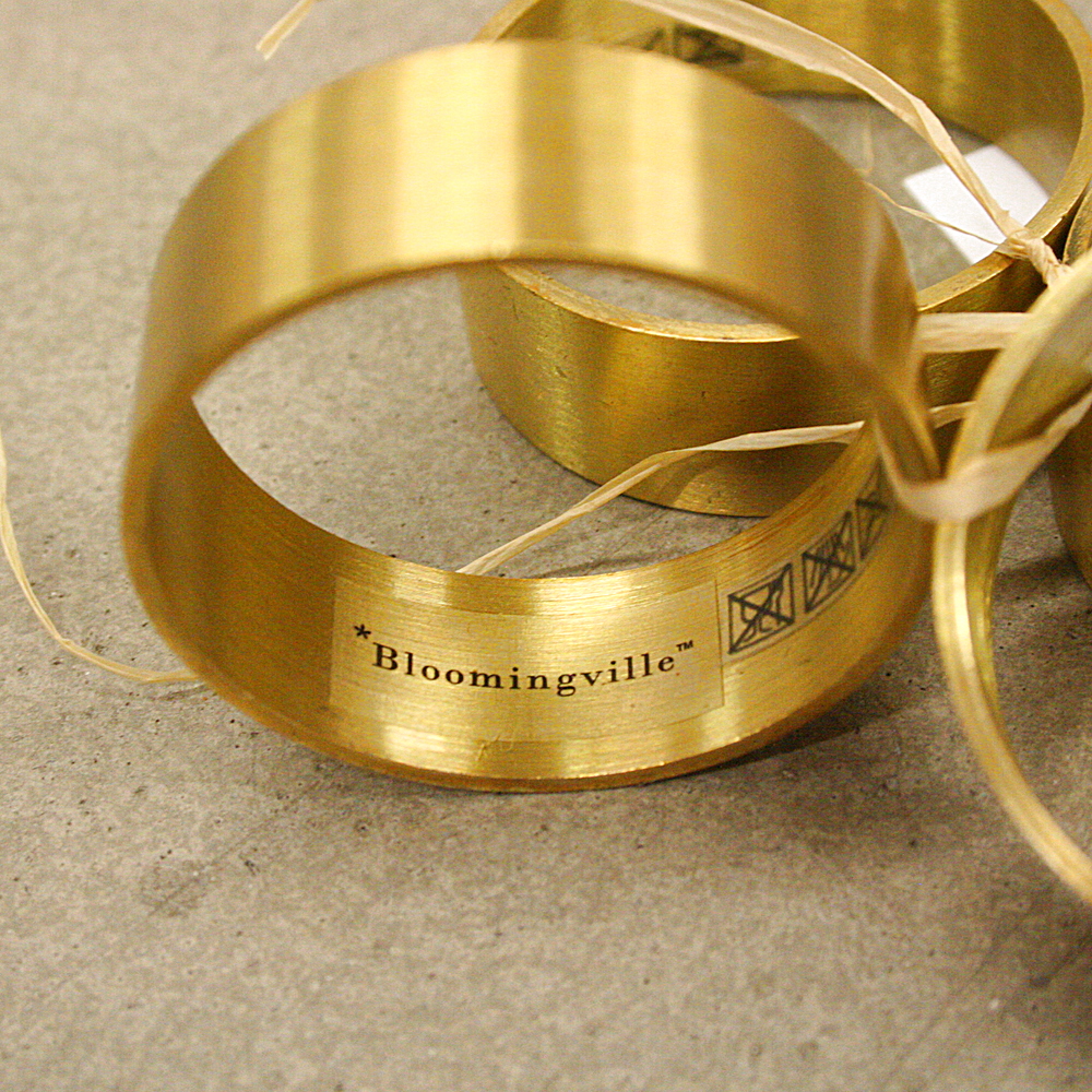 Serviettenringe Ronja 4 Stück goldfarben Messing, Ø 5 cm