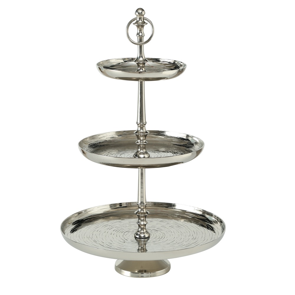 Deko-Etagere Ties H 50 cm Aluminium silber