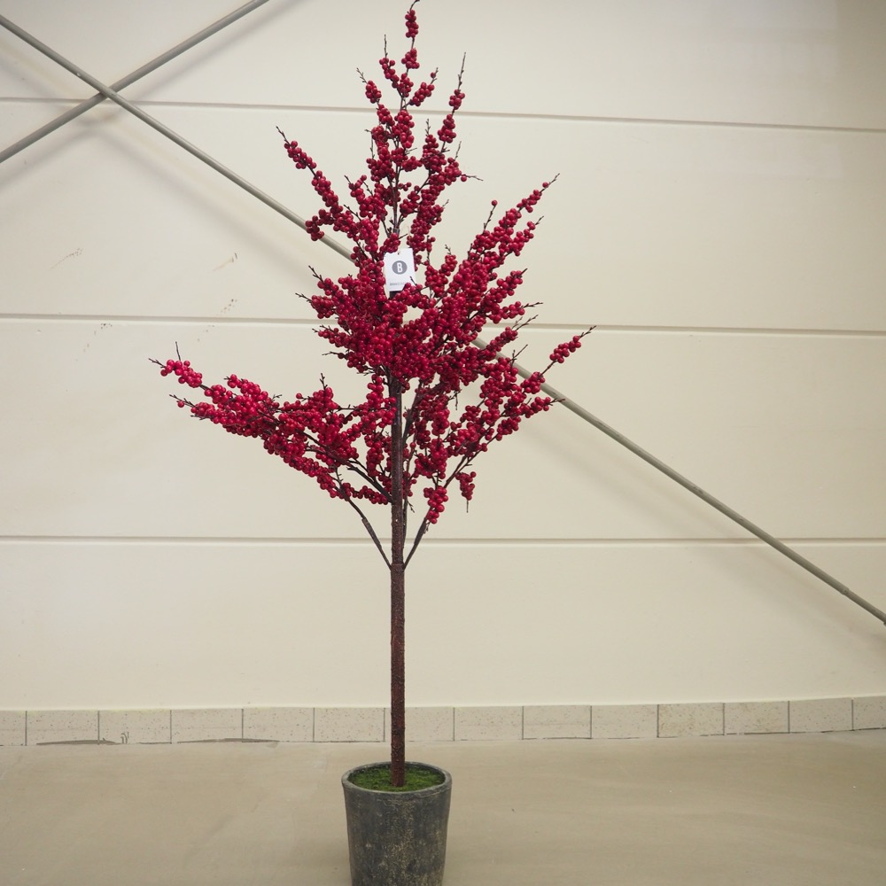 Kunstpflanze Berry Gingar ca. H170 cm Ø86 cm rot Deko