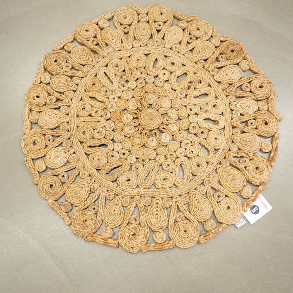 Juteteppich rund Ø ca. 80cm Natur