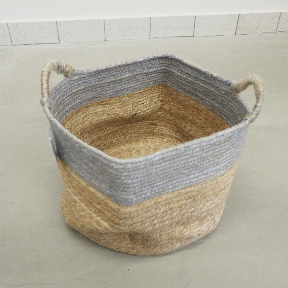 Handgefertigter Aufbewahrungskorb Nele Ø 30 x H 30 cm