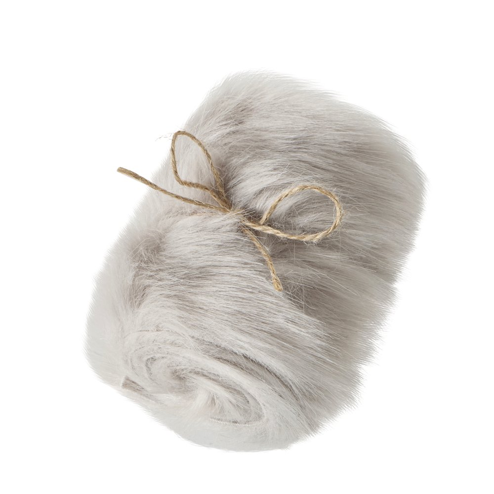 Tischläufer Fluffy L ca. 100 cm grau Kunstfell