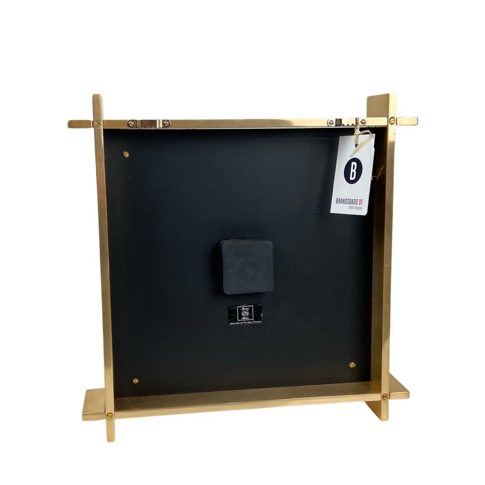 Wanduhr Upper East goldfarben quadratisch