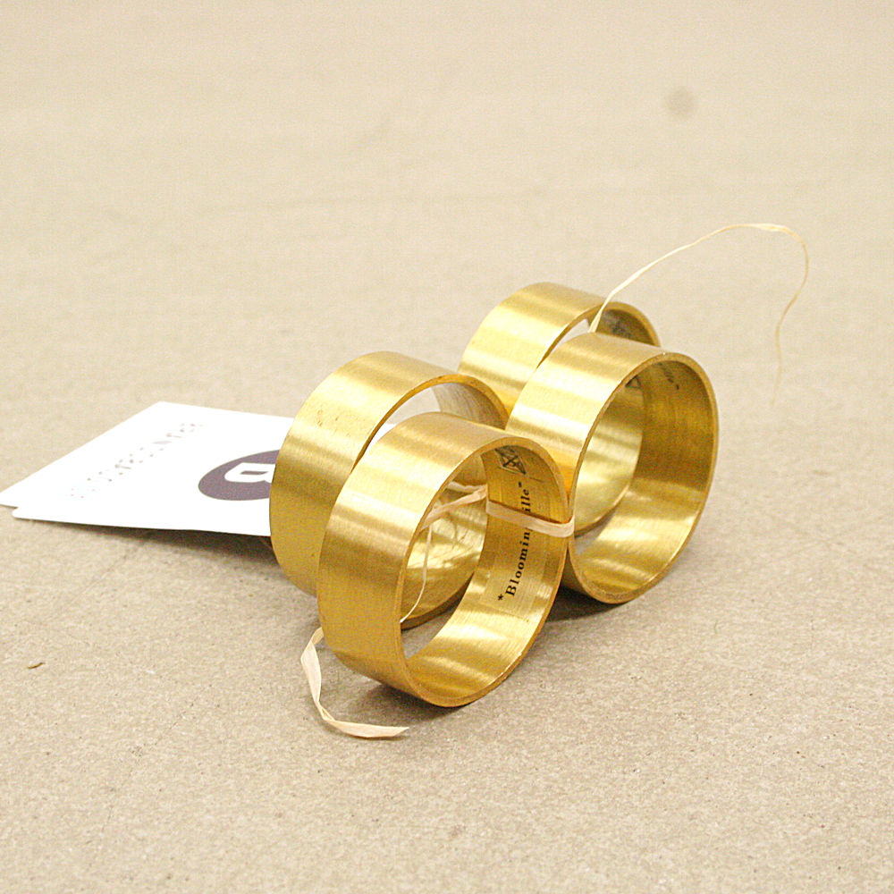 Serviettenringe Ronja 4 Stück goldfarben Messing, Ø 5 cm