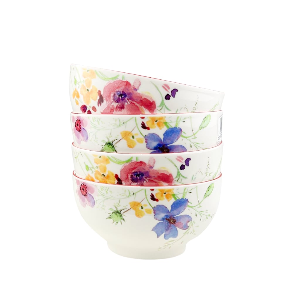4x Müslischalen Mariefleur Floral Blumen je 750 ml