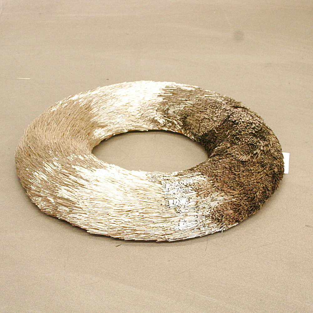 Deko Kranz Ø 60cm champagner gold Metallic Look