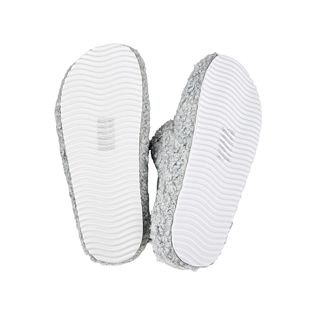 Pantoletten Double Strap Curly 39 Grau warm