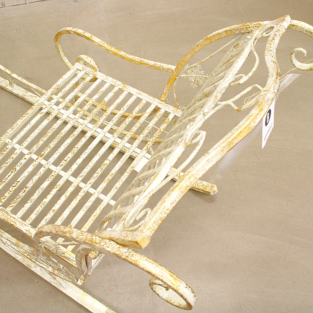 Deko-Schlitten Skadi Metall Weißgold