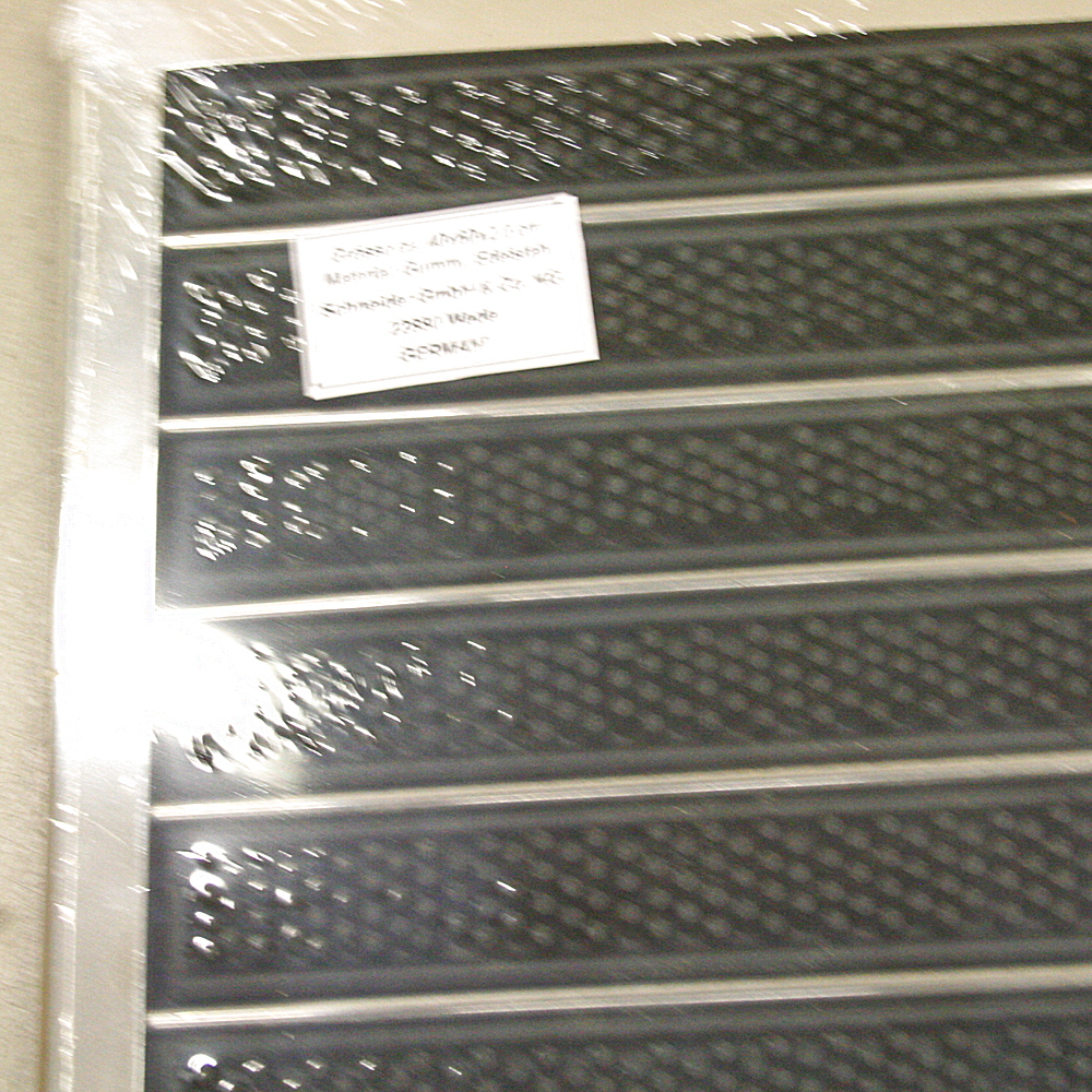 Gummi-Fußmatte 40x60 cm Edelstahlrahmen Bodenmatte