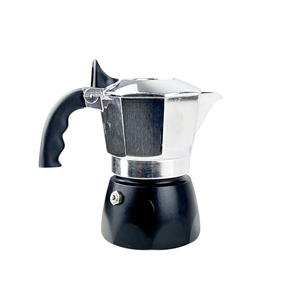 Espressokocher Brikka Für 2 Tassen Schwarz Silber