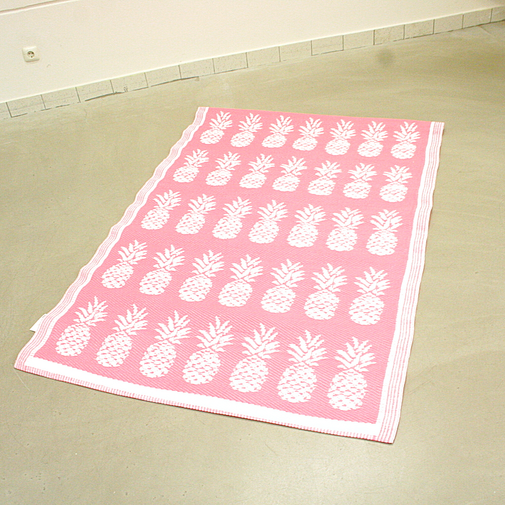 Outdoorteppich Sicily 120 x 180 cm Ananas rot weiß
