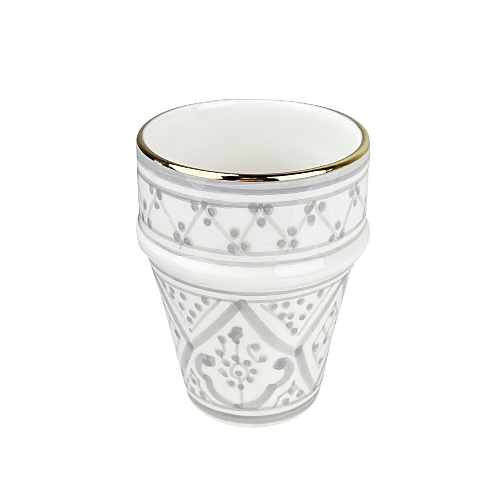 Becher Beldi Goldrand Keramik 300ml