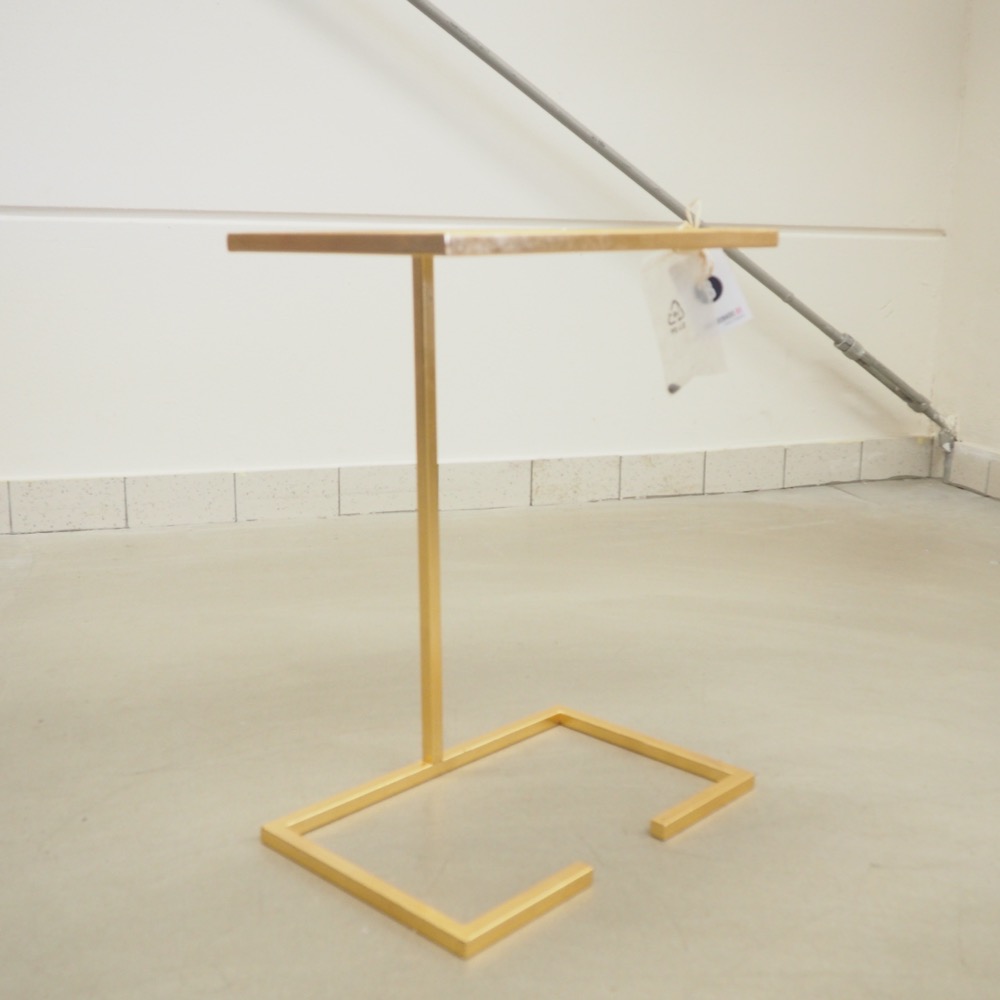 Beistelltisch Emma Goldfarben Glasplatte