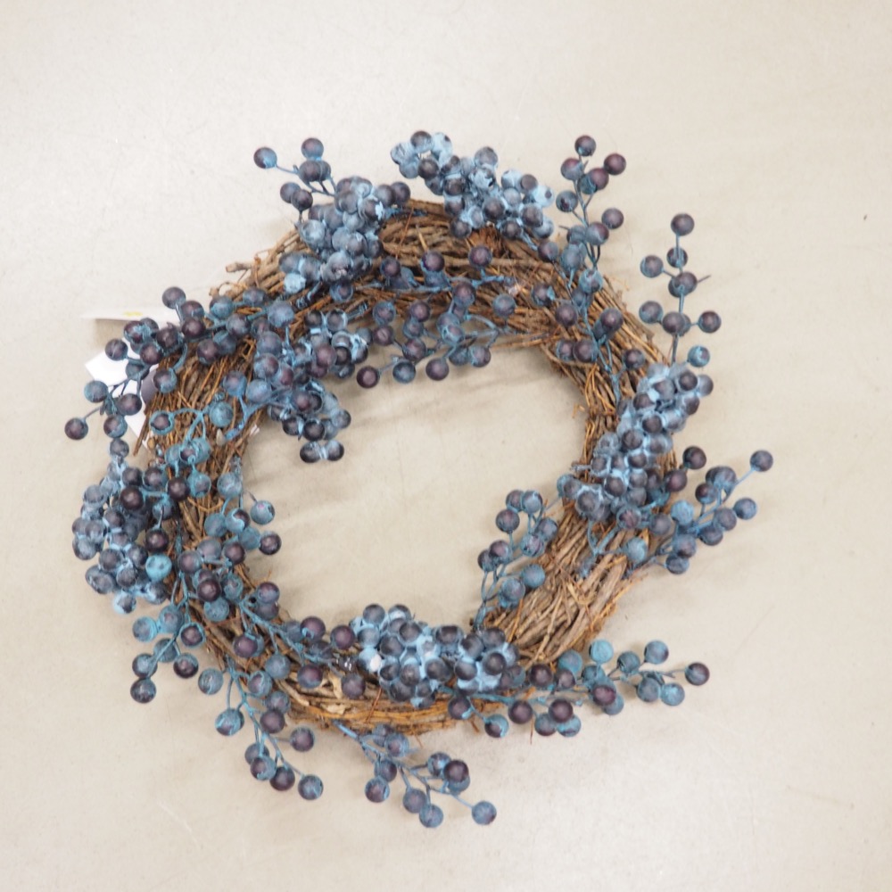 Deko-Kranz Tim Beeren blau natur Weide Ø 35 cm Weidenkranz
