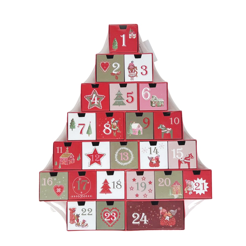 Adventskalender Tempus Paper Rot