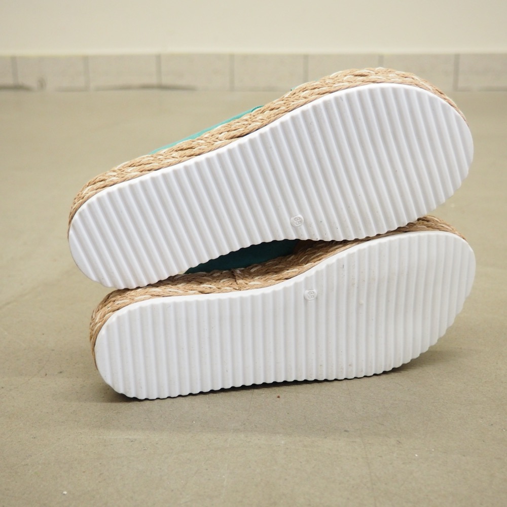 Plateausandale türkis Gr. 38 Espadrille Sandale