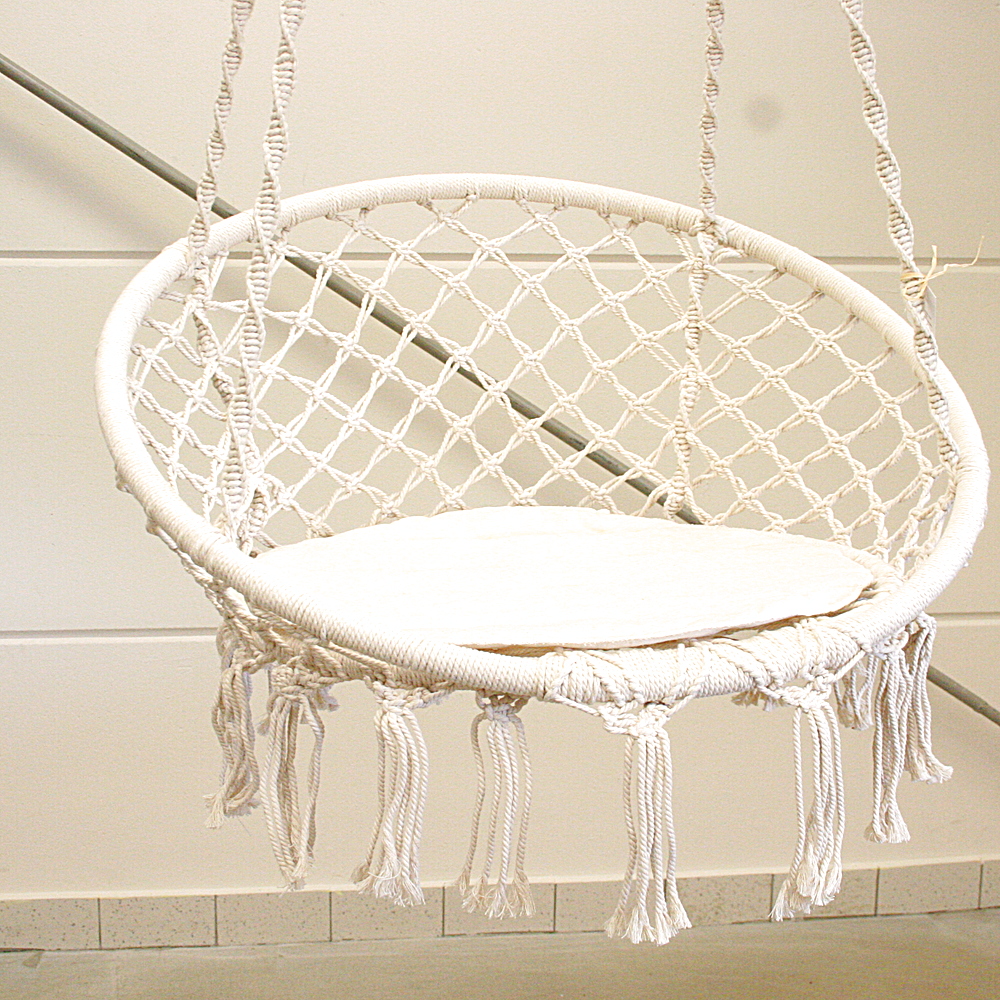 Indoor-Hängesessel Nizza Kissen Baumwolle Polyester creme 80 cm ø