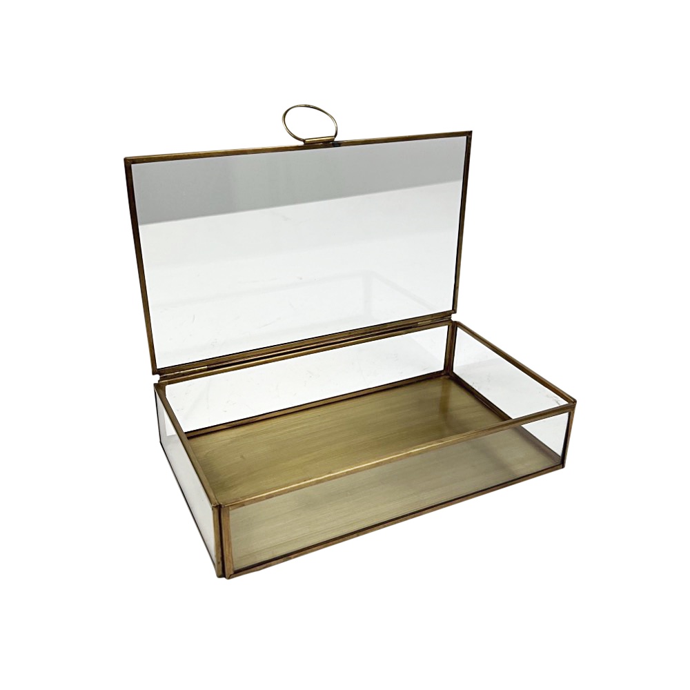 Aufbewahrungsbox Janni Messing Glas Box Deko Schmuck