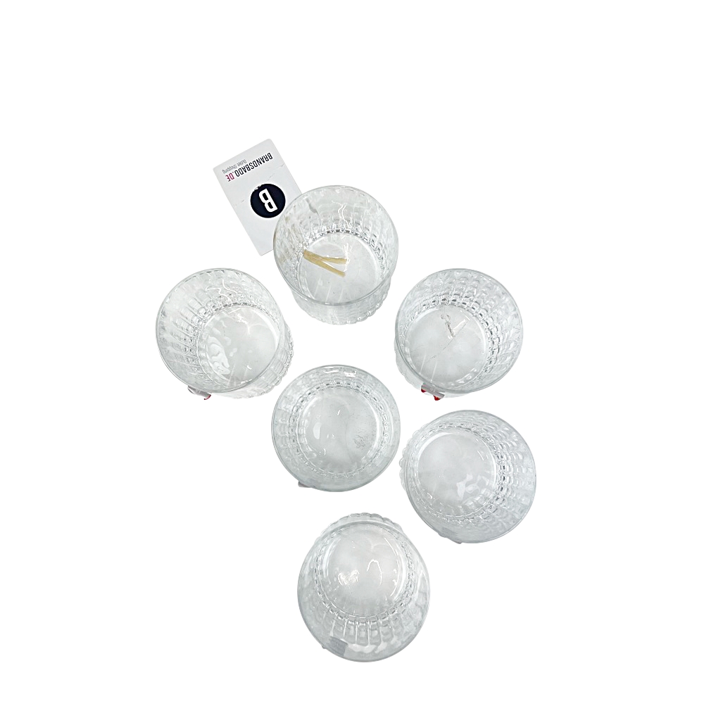 6 Kristallgläser Timeless mit Rillenrelief