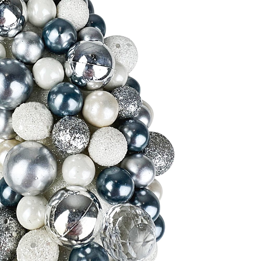 Deko-Kranz Festivity, Ø 33 cm, H 7 cm Silber / weiss