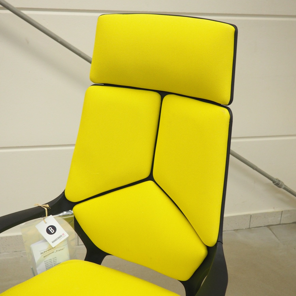 Bürostuhl Frame höhenverstellbar Wippfunktion modern gelb