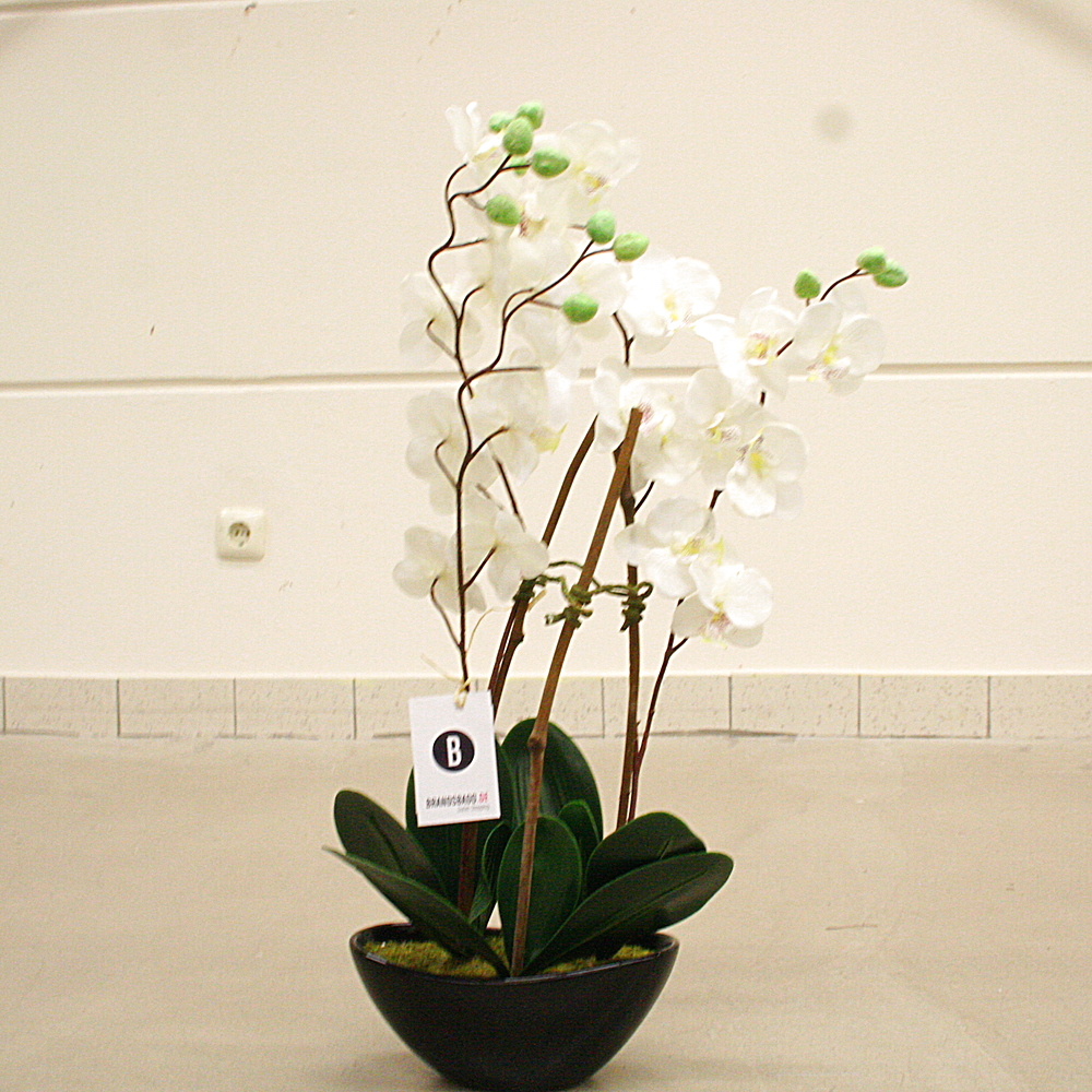 Kunstpflanze Orchideentopf Keramiktopf modern H 60 cm