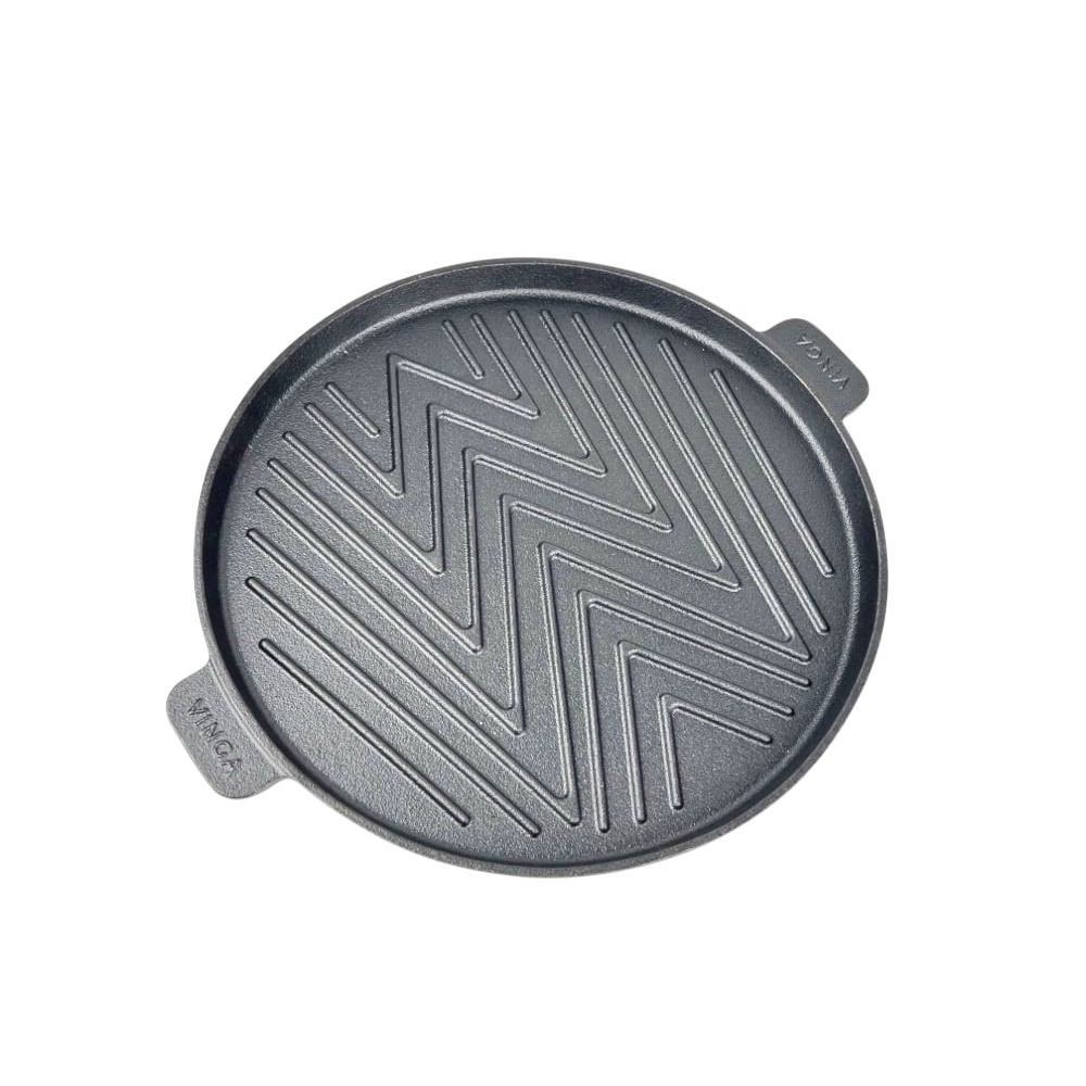 Gusseisen-Grillpfanne Monte  Ø 35 x H 3 cm Schwarz