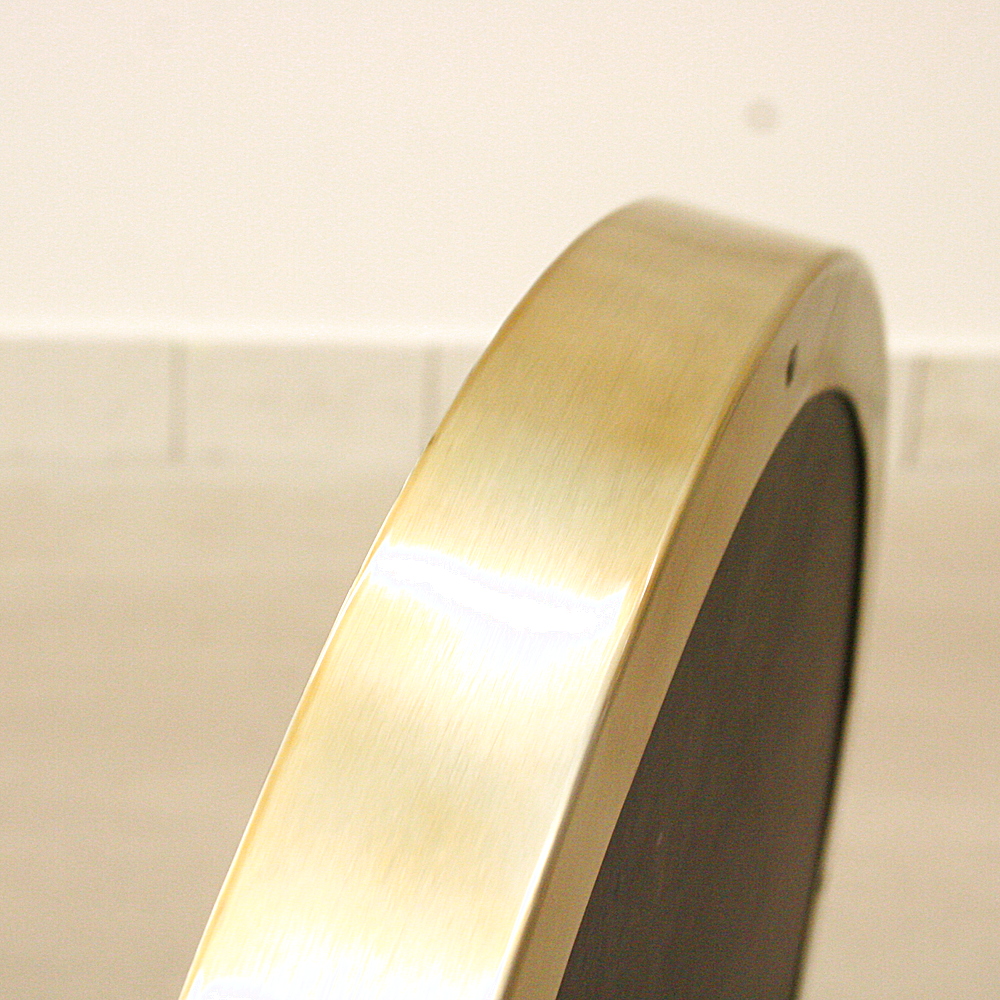 Runder Wandspiegel Metal mit Goldrahmen Ø ca. 51cm