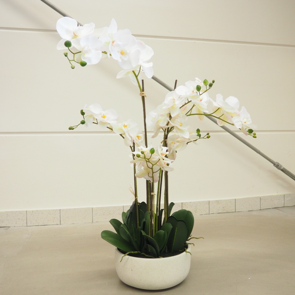 Kunstpflanze Orchideentopf Royal ca. B70 x T65 x H85 cm Gingar