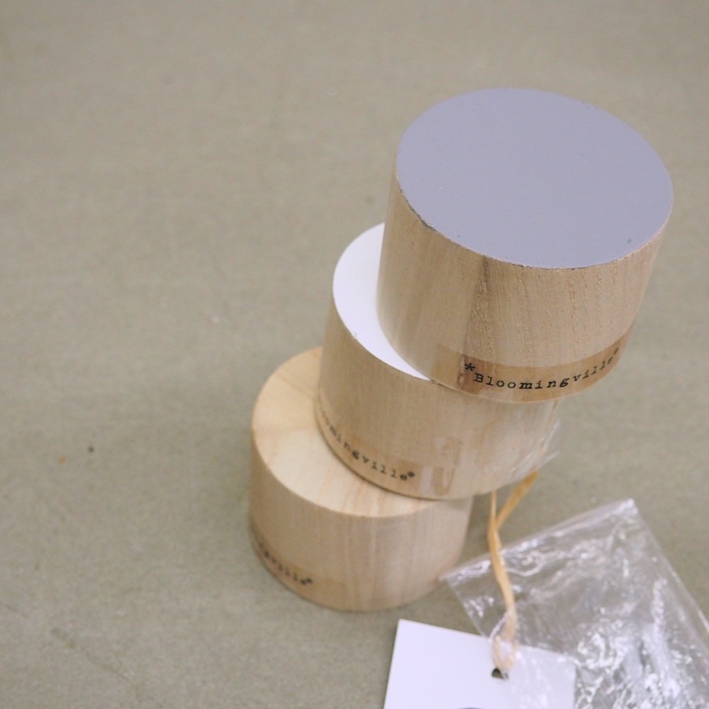 Kleiderhaken-Set Dendi aus Holz 3-tlg. rund