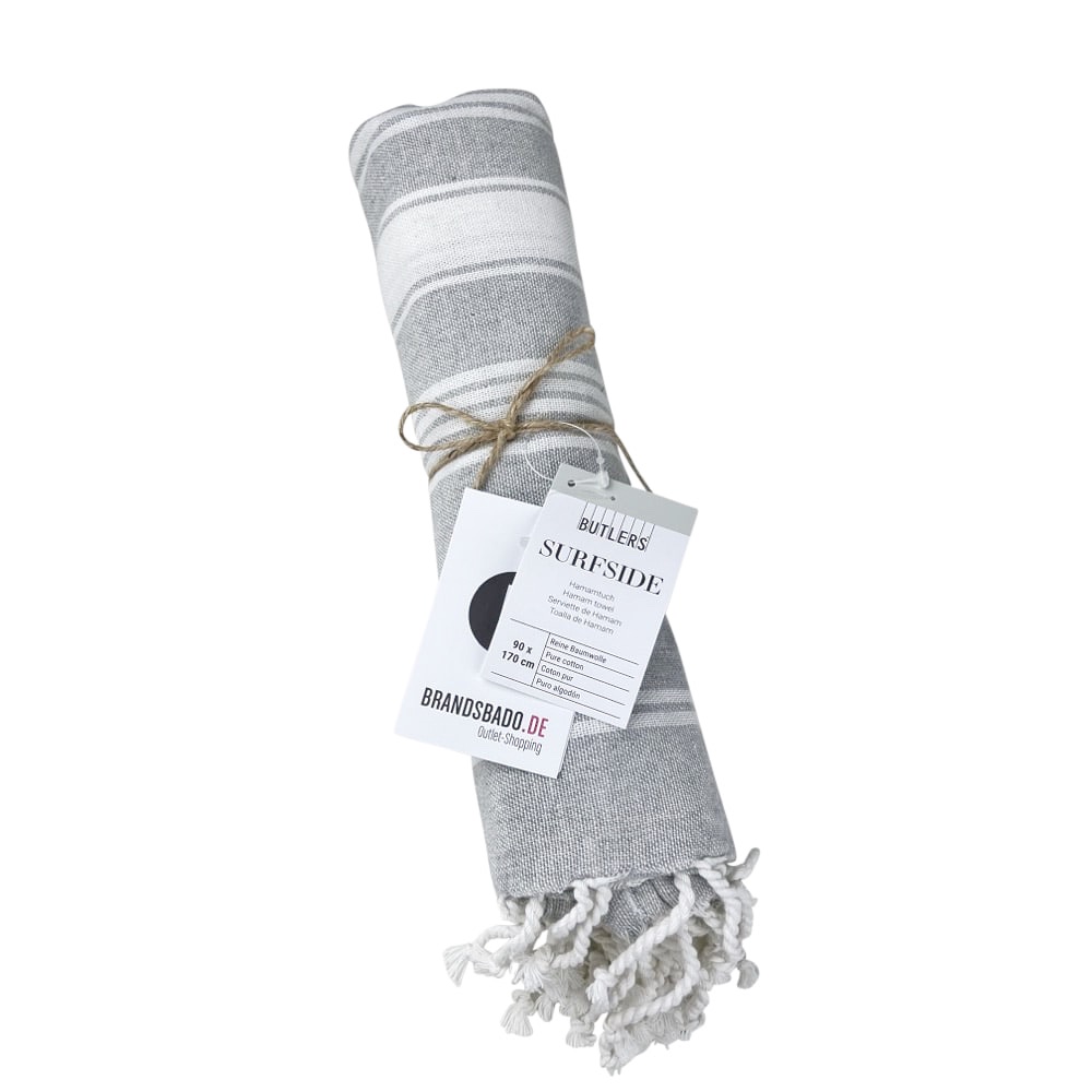Gestreiftes Hamamtuch Surfside Fransenabschluss B 90 x L 170 cm