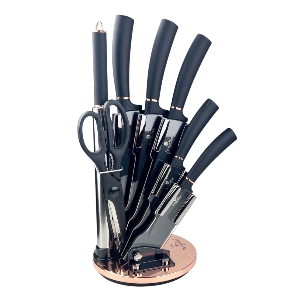 Messer-Set Black & Rose Gold 8-tlg. Edelstahl