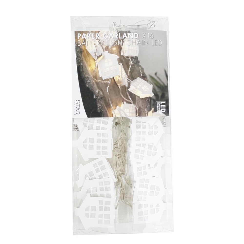 LED-Lichterkette Home Weiß 16 Lampen L 225 x B 225 x H 6 cm