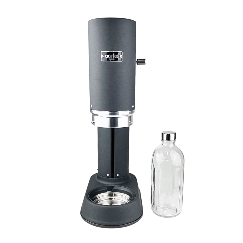 Wassersprudler Carbonator Pro 3-tlg. Schwarz 800 ml Edelstahl Glas