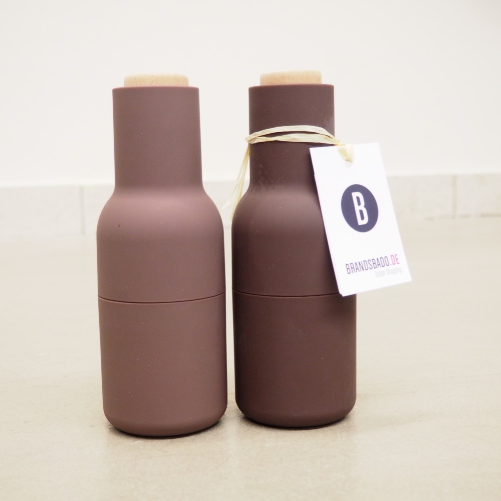 Gewürzmühlen-Set Bottle Grinder 2-tlg. Ø 8 cm H 21 cm Kunststoff Holz