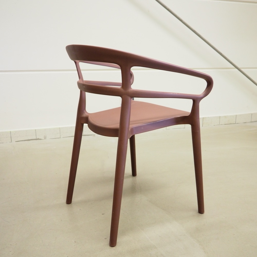 Kunststoff-Armlehnstühle Rodi 2 Stück Rot matt modern