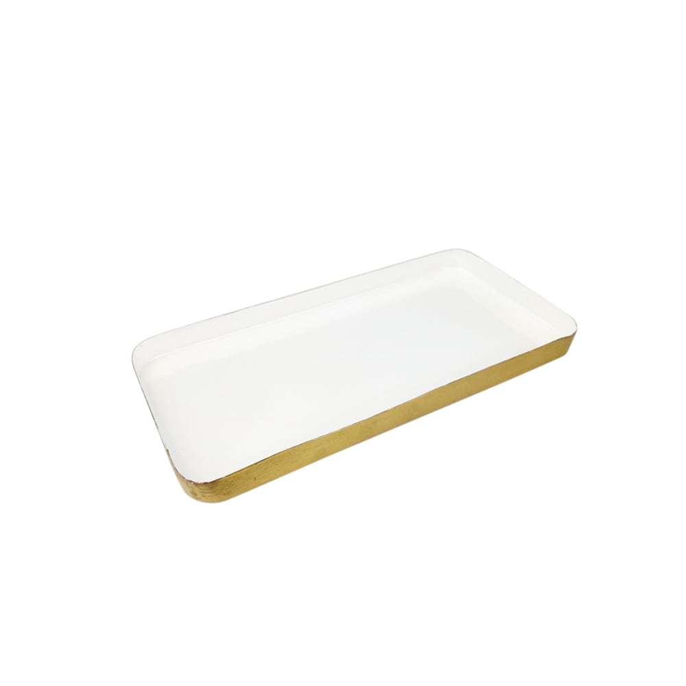 Deko-Tablett Festive glänzenden Creme Goldfarben