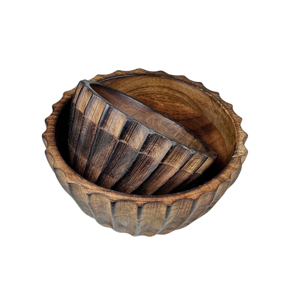 Deko-Schalen-Set Joaca 2-tlg. Mangoholz