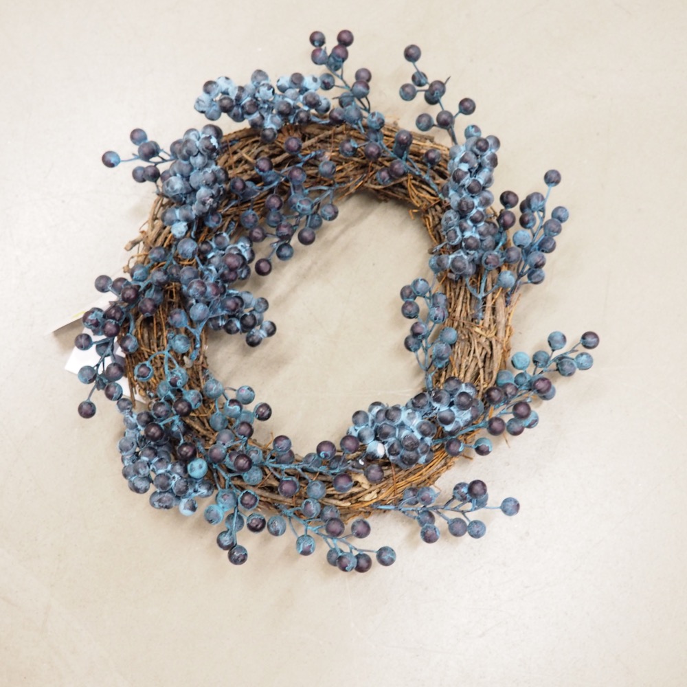 Deko-Kranz Tim Beeren blau natur Weide Ø 35 cm Weidenkranz