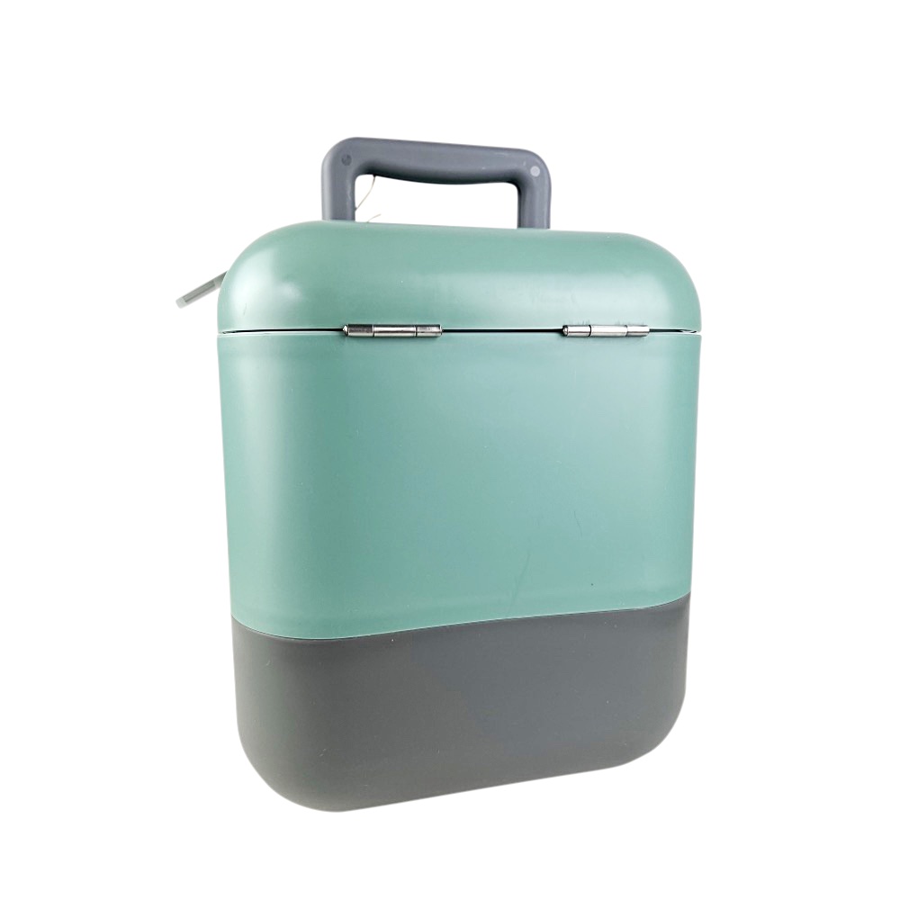 Kühlbox Lizzy mit Lautsprecher Grau Grün Outdoor