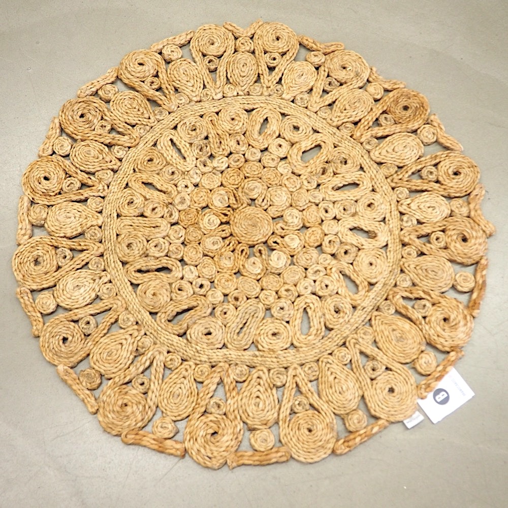 Juteteppich rund Ø ca. 80cm Natur