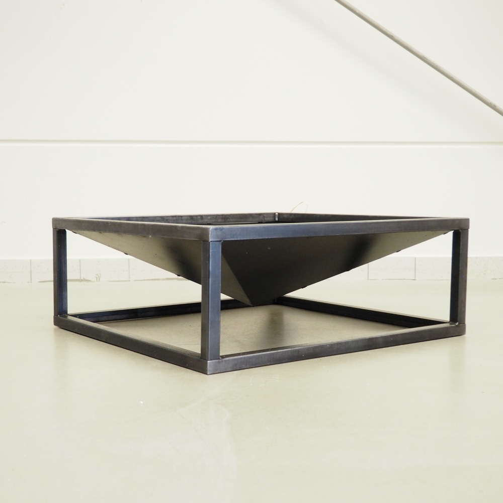 Feuerschale Square modern schwarz Metall Feuerstelle Quadrat
