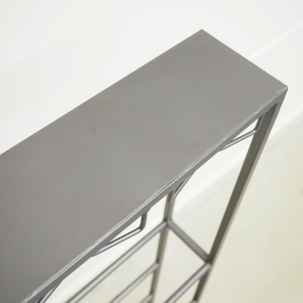 Hängeregal Vino schwarz Metall ca. B40xT9xH100cm Deko