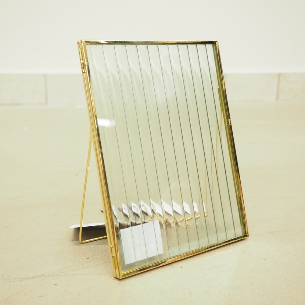 Bilderrahmen ca. 20 x 15 cm goldfarben Glas Metall
