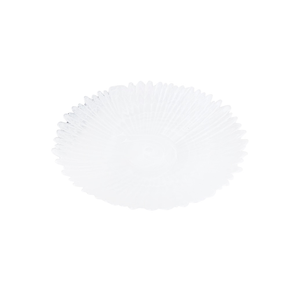 Glas-Servierschale Fleur Ø 38 cm Weiß Rund